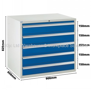 Euroslide Storage Cabinet 5 Drawer 825mm Type 1